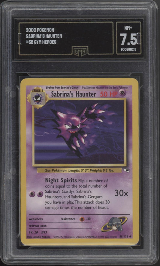 Sabrina's Haunter Pokemon Gym Heroes #58 GMA 7.5