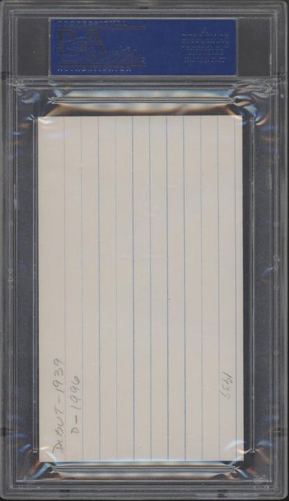 Johnny Berardino Index Card PSA / DNA Certified Authentic Auto