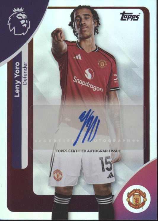 Leny Yoro 2025-26 Topps Premier League Holo Auto #AC-LY