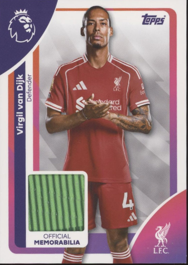 Virgil van Dijk 2025-26 Topps Premier League Swatch #RE-VVD