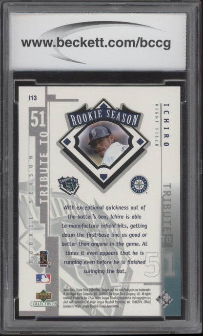 Ichiro Suzuki 2001 Upper Deck Collectibles Tribute to 51 #I13 Beckett 10