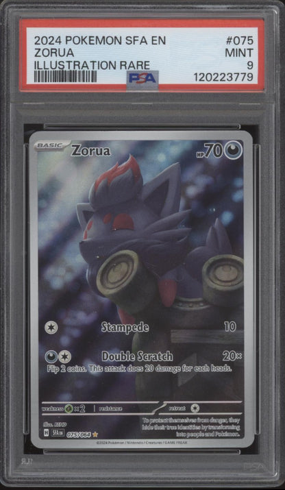 Zorua Pokemon Shrouded Fable Illustration Rare #075 PSA 9
