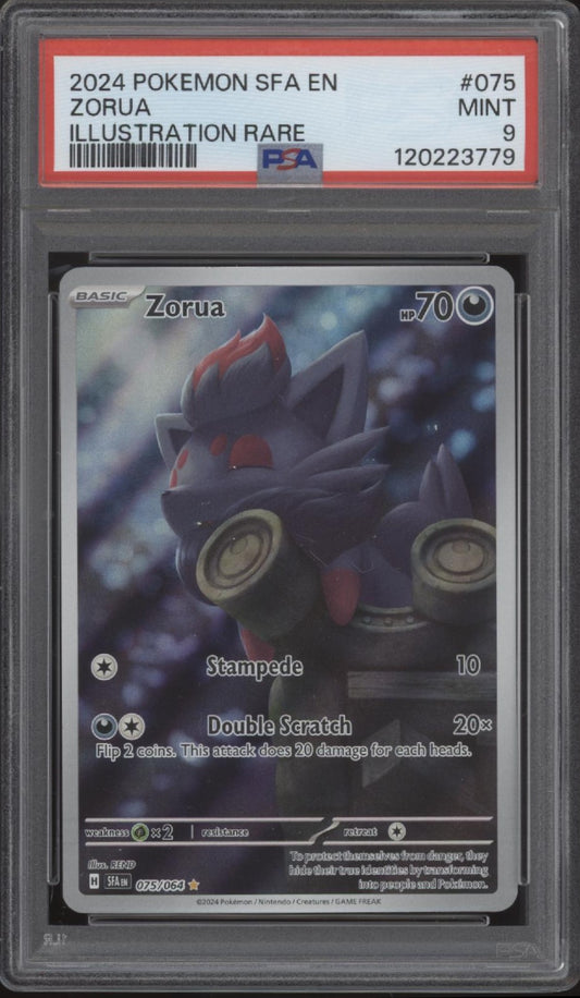 Zorua Pokemon Shrouded Fable Illustration Rare #075 PSA 9