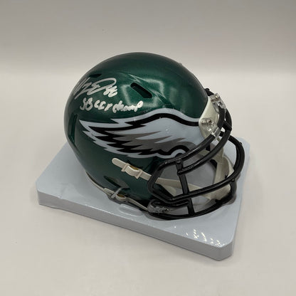 Dallas Goedert Underwraps Signed Philadelphia Eagles Mini Helmet Fanatics COA