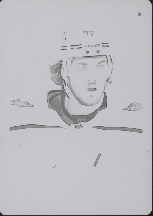 TJ Oshie 2021-22 Upper Deck O-Pee-Chee Black Printing Plate One of One #458