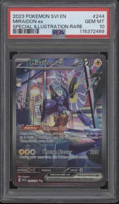 Miraidon ex Pokemon Scarlett & Violet Special Illustration Rare #44 PSA 10