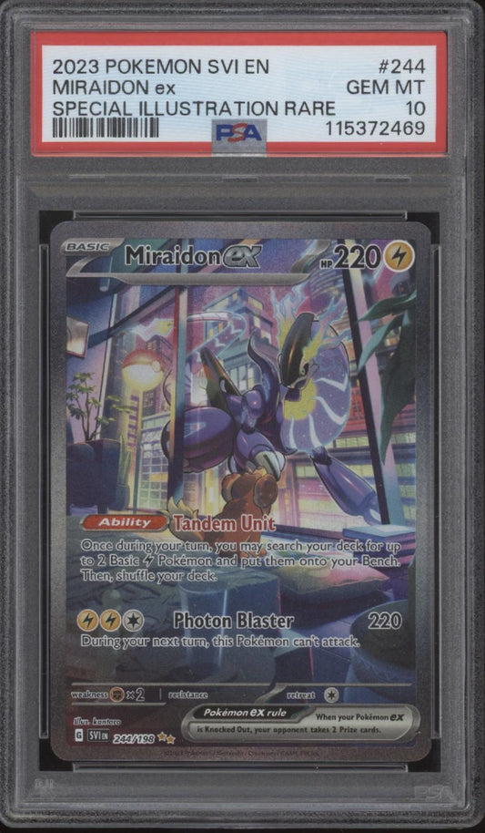 Miraidon ex Pokemon Scarlett & Violet Special Illustration Rare #44 PSA 10
