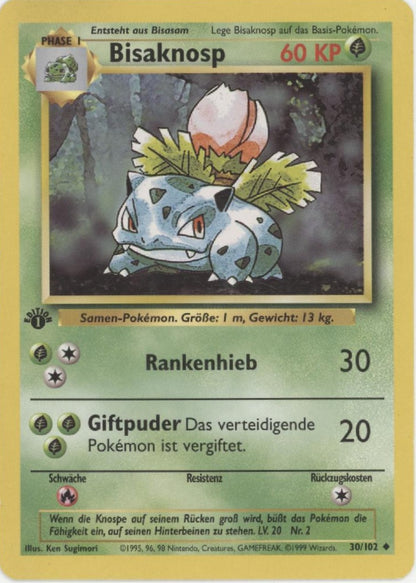Ivysaur Pokemon Base Set 1st Edition German #30