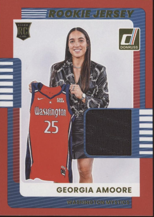 Georgia Amoore 2025 Panini WNBA Donruss Rookie Jersey Swatch RC #1
