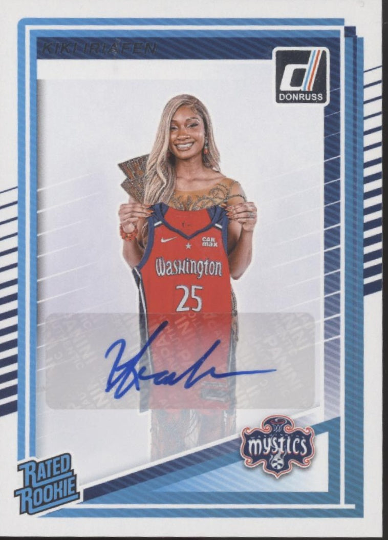 Kiki Iriafen 2025 Panini WNBA Donruss Rated Rookie RC Auto #94