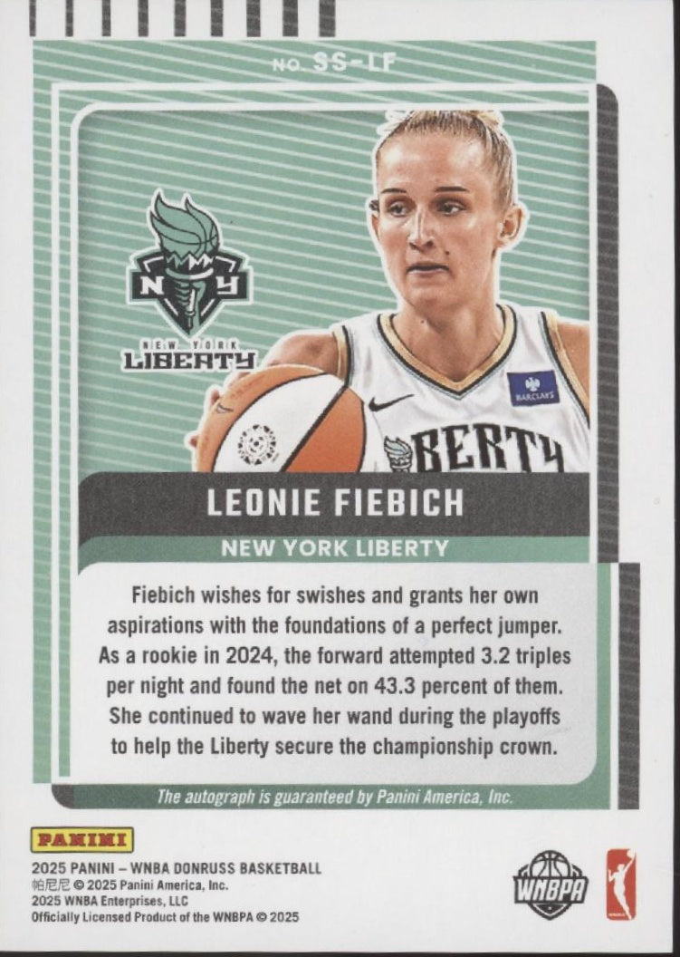 Leonie Fiebich 2025 Panini WNBA Donruss Signature Series Auto #SS-LF