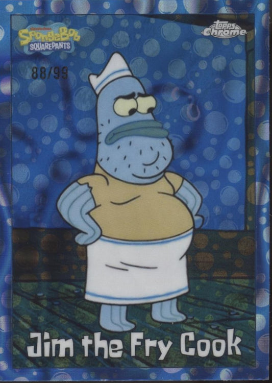 Jim the Fry Cook 2025 Chrome Spongebob Squarepants Blue Lava Lamp Refractor /99