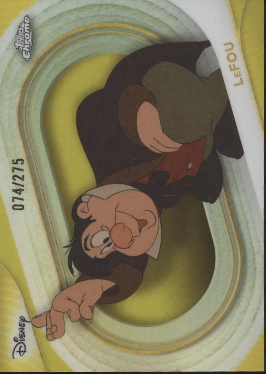 LeFou 2025 Topps Chrome Disney Yellow Refractor 074/275 #128