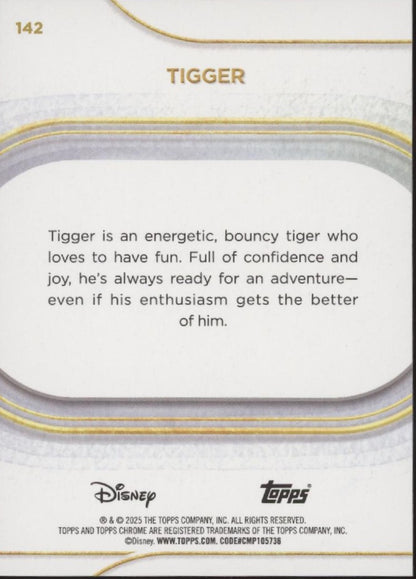 Tigger 2025 Topps Chrome Disney Aqua Mini-Diamonds Refractor 040/19 #142