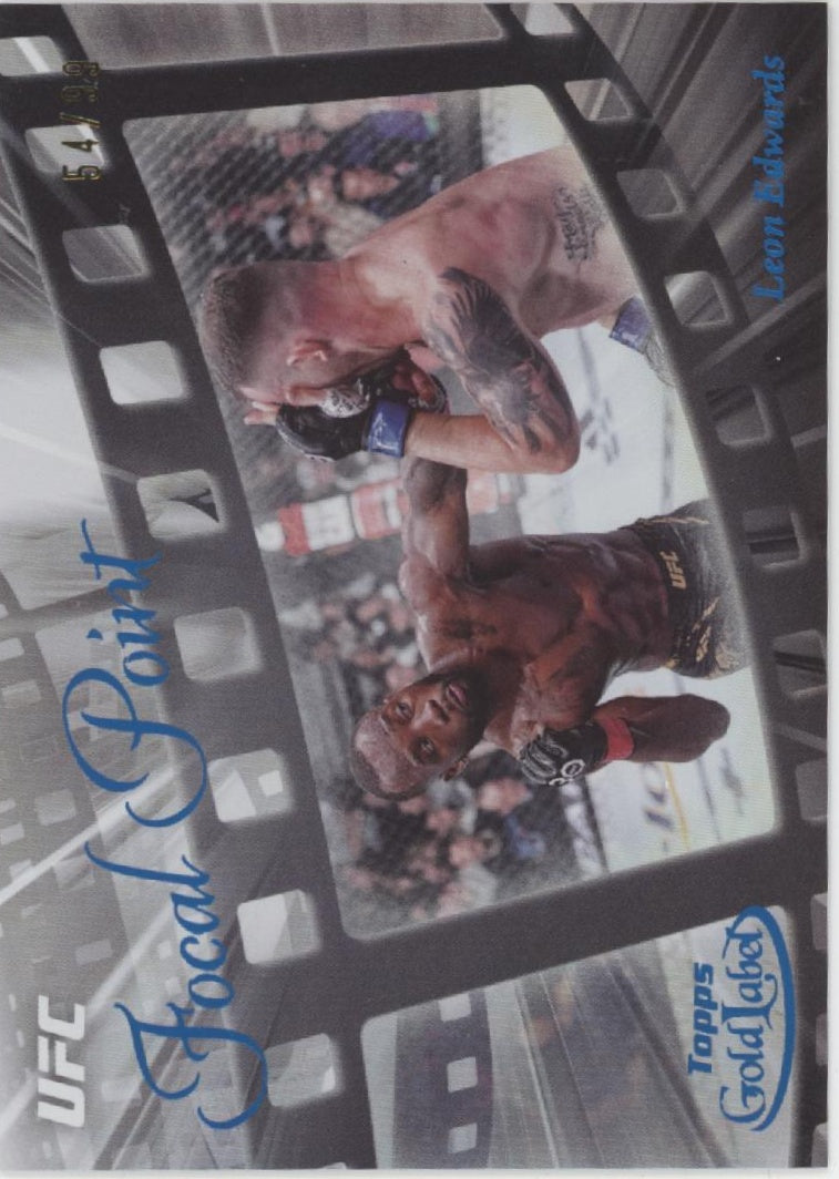 Leon Edwards 2024 Topps Gold Label Focal Point Blue 54/99 #FP-6