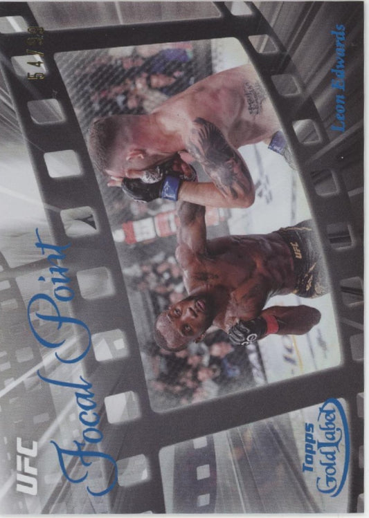 Leon Edwards 2024 Topps Gold Label Focal Point Blue 54/99 #FP-6