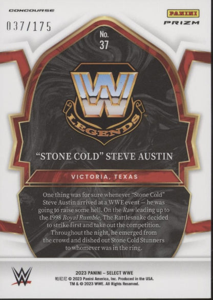 Stone Cold Steve Austin 2023 Panini Select Red Prizm 037/175 #37