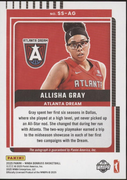 Allisha Dray 2025 Panini WNBA Donruss Signature Series Auto #SS-AG