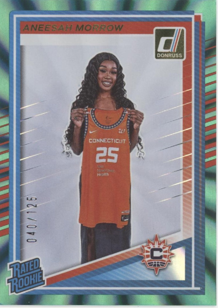 Aneesah Morrow 2025 Panini WNBA Donruss Rated Rookie Teal Laser RC 040/125