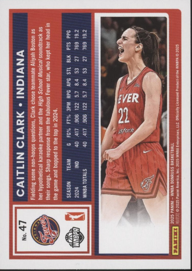 Caitlin Clark 2025 Panini WNBA Donruss #47 #2