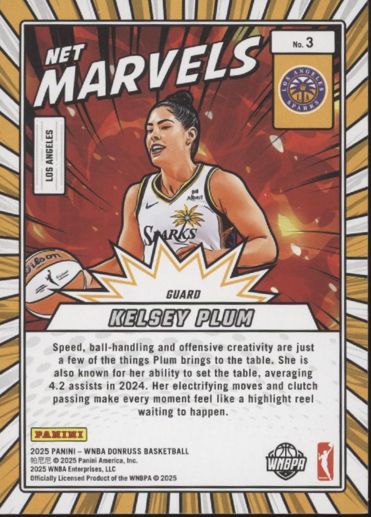Kelsey Plum 2025 Panini WNBA Donruss Net Marvels #3