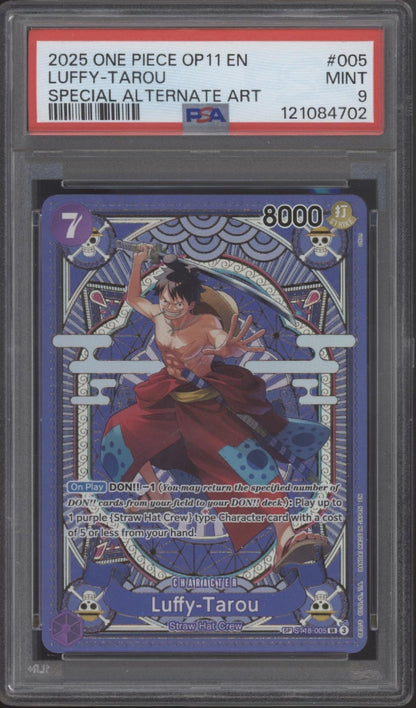 Luffy - Tarou One Piece Card Game A Fist of Divine Speed Special Alt Art PSA 9