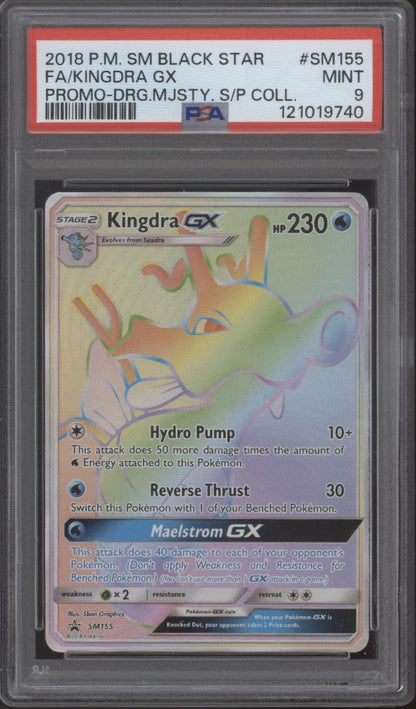 Kingdra GX Pokemon Dragon Majesty Collection Black Star Promo Full Art PSA 9