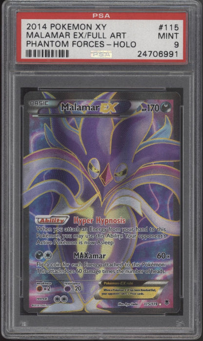 Malamar ex Pokemon Phantom Forces Holo Full Art #115 PSA 9