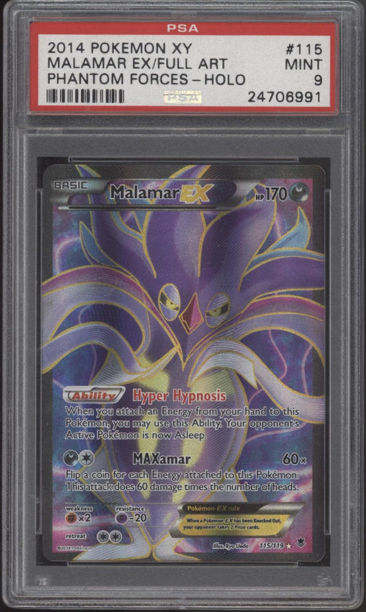 Malamar ex Pokemon Phantom Forces Holo Full Art #115 PSA 9