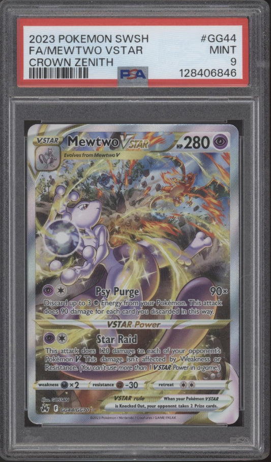 Mewtwo VSTAR Pokemon Crown Zenith Full Art #GG44 PSA 9 #2