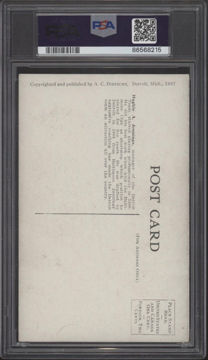 Hughie A Jennings 1907 Dietsche Detroit Tigers Postcards PSA 2