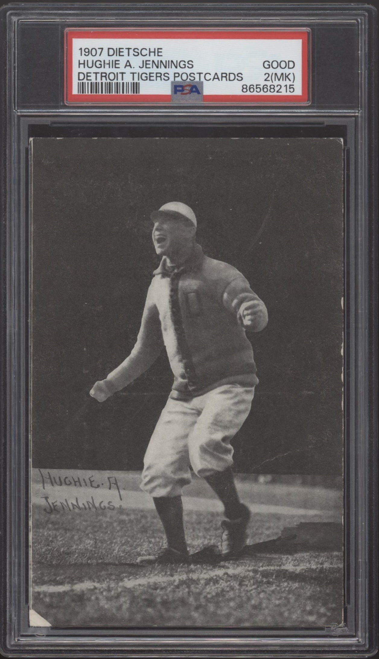 Hughie A Jennings 1907 Dietsche Detroit Tigers Postcards PSA 2