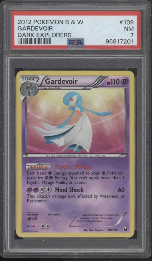 Gardevoir Pokemon Dark Explorers #109 PSA 7