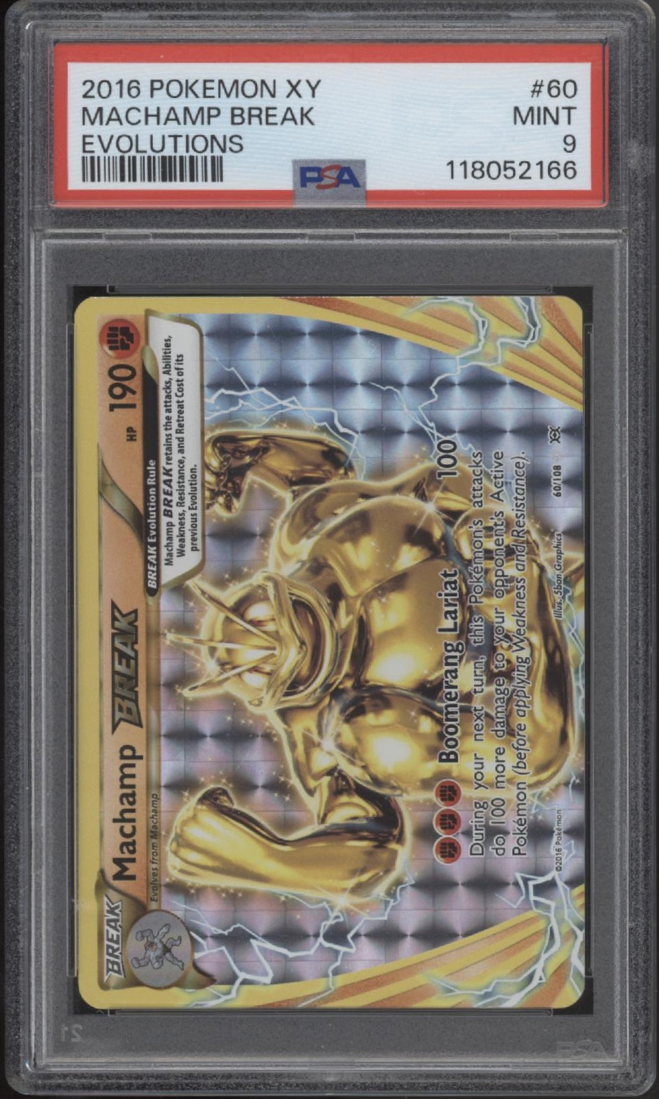 Machamp Break Pokemon XY Evolutions #60 PSA 9