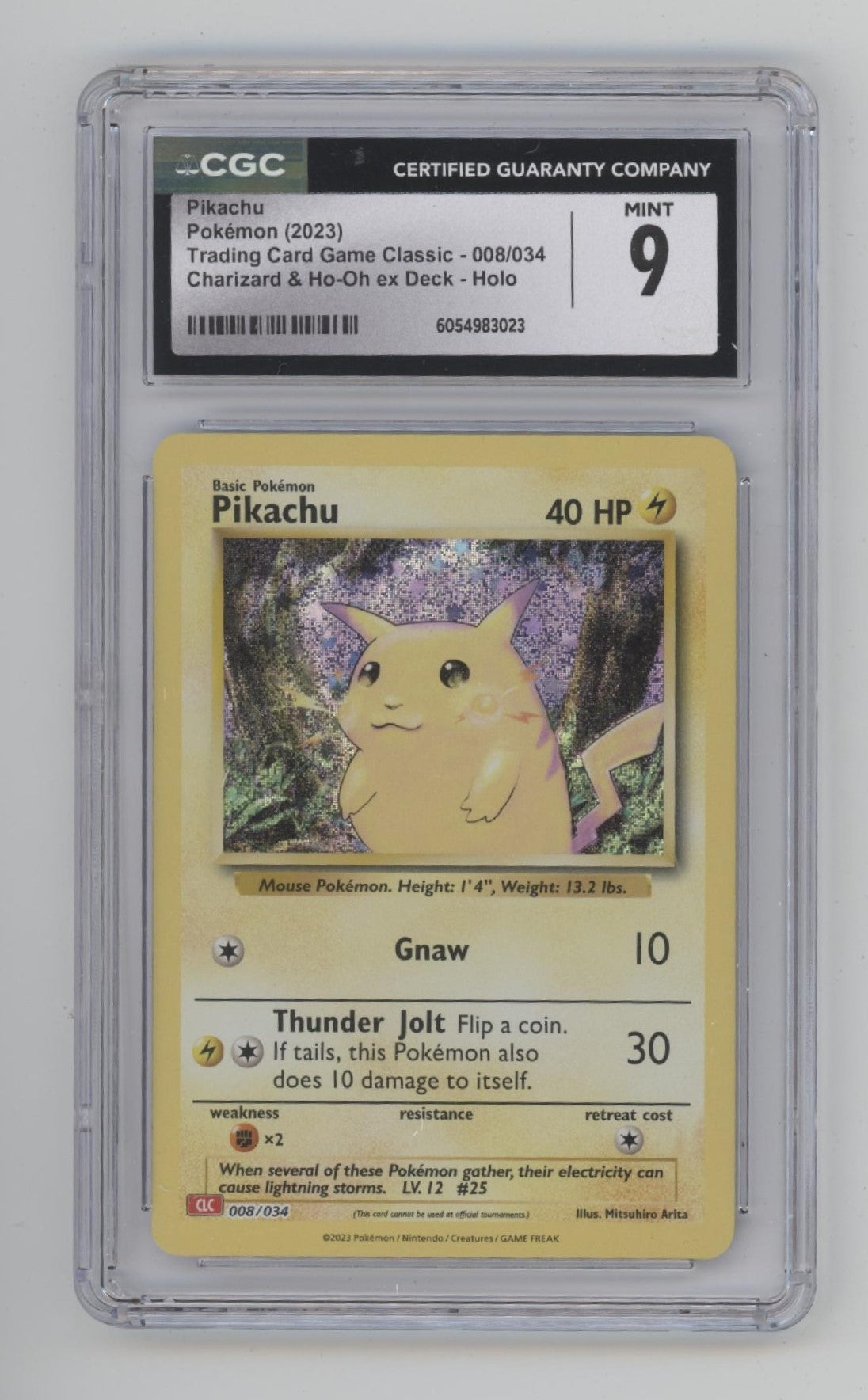 Pikachu Pokemon Charizard & Ho-Oh ex Deck Holo #008 CGC 9