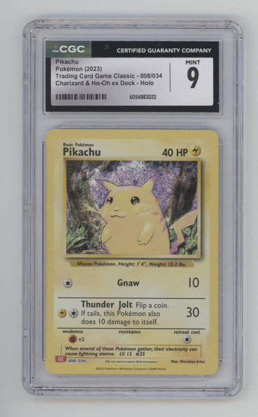 Pikachu Pokemon Charizard & Ho-Oh ex Deck Holo #008 CGC 9