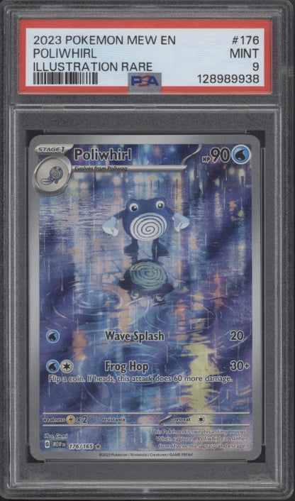 Poliwhirl Pokemon 151 Illustration Rare #176 PSA 9