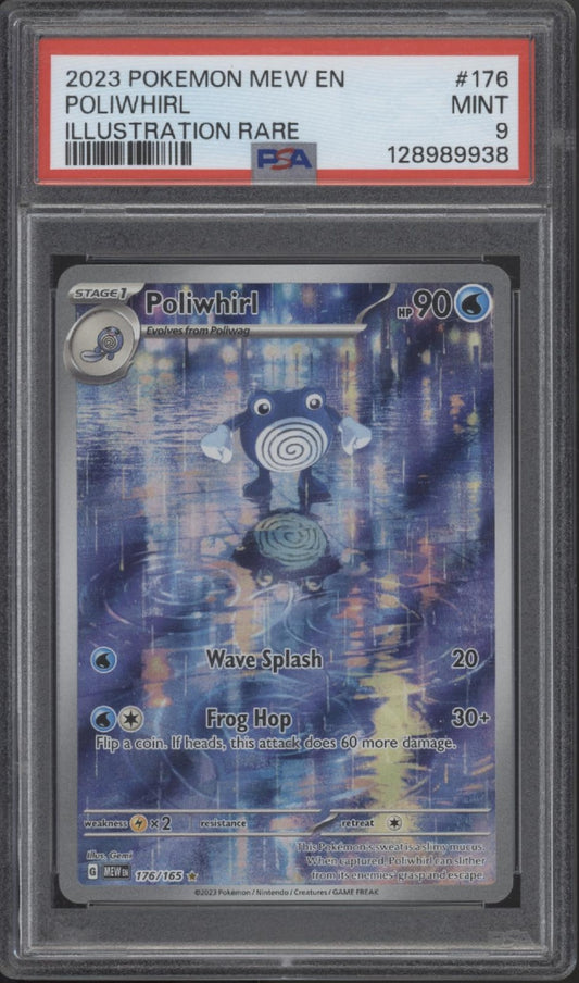 Poliwhirl Pokemon 151 Illustration Rare #176 PSA 9