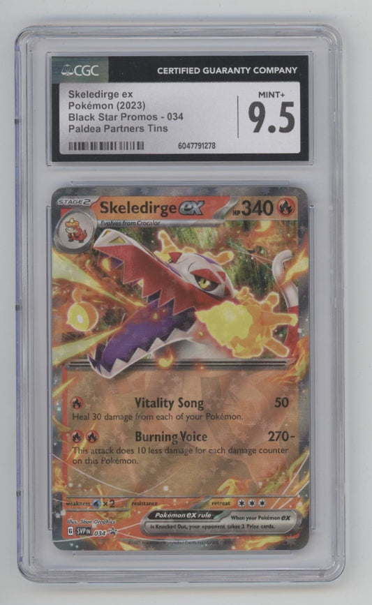 Skeledirge ex Pokemon Paldea Partners Tins Black Star Promo #034 CGC 9.5