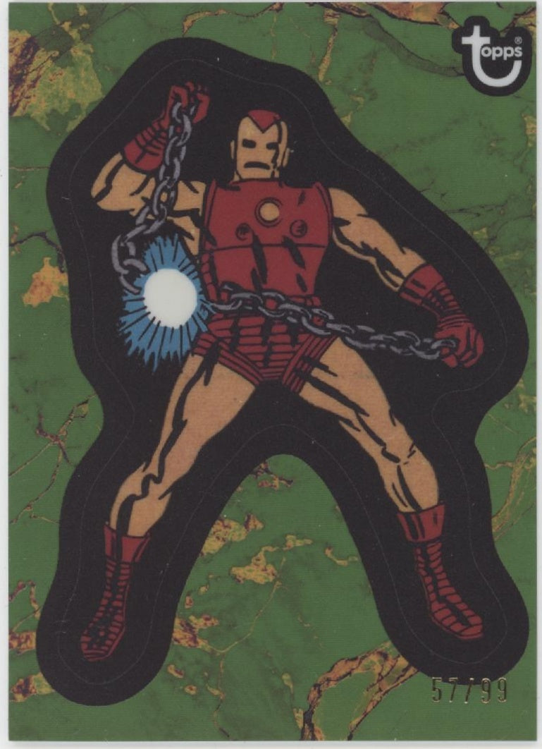 Iron Man 2025 Topps Marvel Comic Book Heroes Electrum Refractor 57/99 #13