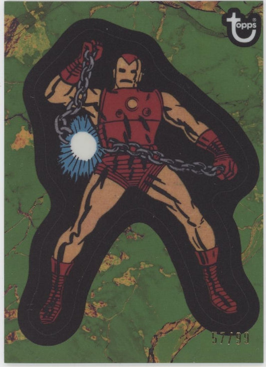 Iron Man 2025 Topps Marvel Comic Book Heroes Electrum Refractor 57/99 #13