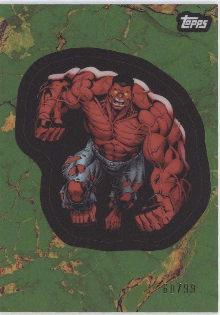 Red Hulk 2025 Topps Marvel Comic Book Heroes Electrum Refractor 60/99 #135