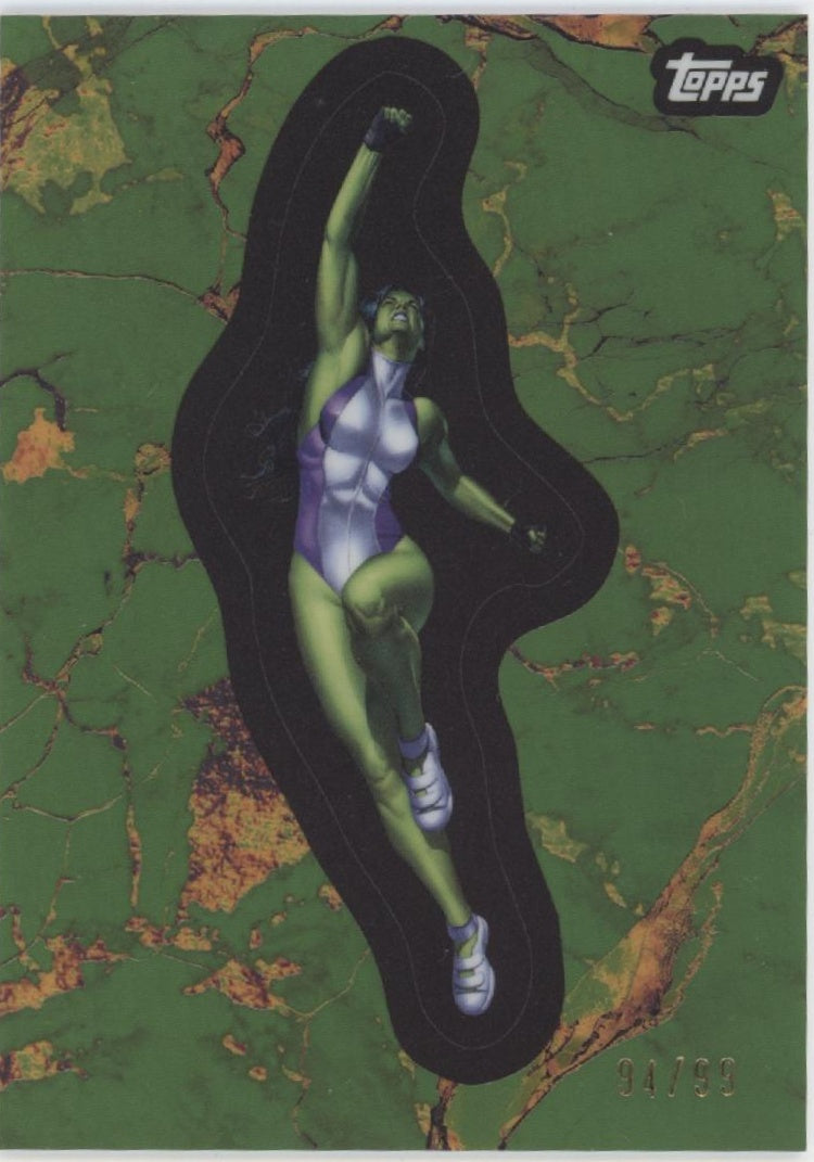 She-Hulk 2025 Topps Marvel Comic Book Heroes Electrum Refractor 94/99 #90