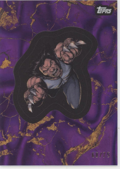 Wolverine 2025 Topps Marvel Comic Book Heroes Purple & Gold Lava Refractor 68/75
