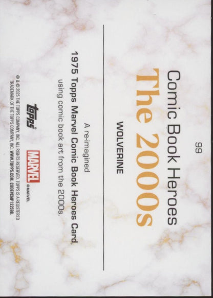 Wolverine 2025 Topps Marvel Comic Book Heroes Gold Refractor 29/50