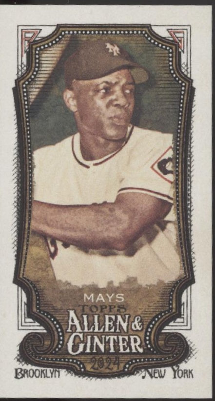 Willie Mays 2024 Topps Allen & Ginter Mini Commemorating Picture Card 3/25 #118