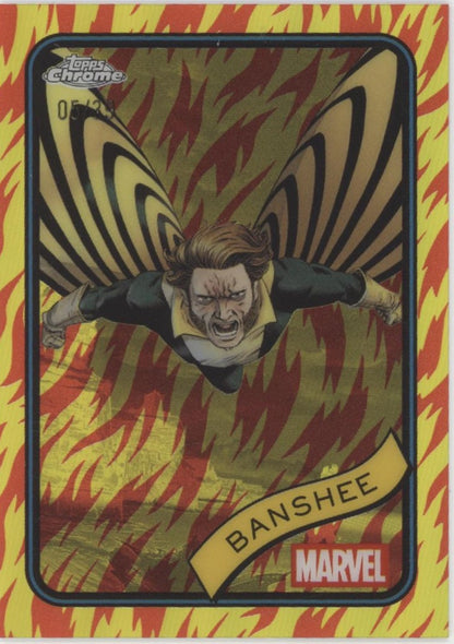 Banshee 2025 Topps Chrome Marvel Human Torch Refractor Refractor 05/39 #38