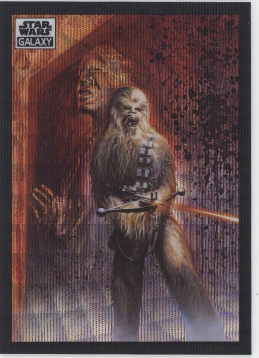 Chewbacca's Anguish 2022 Topps Chrome Star Wars Galaxy Wave Refractor 58/99