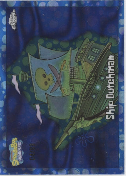 Ship Dutchman 2025 Topps Chrome Spongebob Blue Refractor 04/99 #130