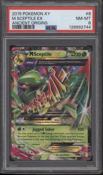 M Sceptile ex Pokemon Ancient Origins #8 PSA 8